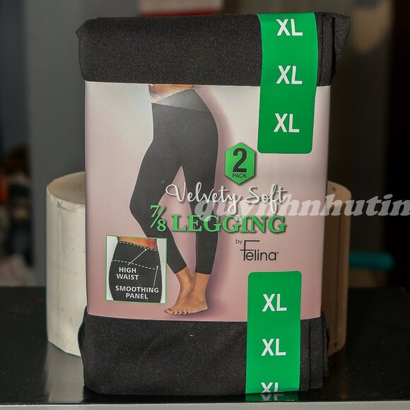 Felina Black 7/8 Legging 2-Pack - Picture 1 of 5
